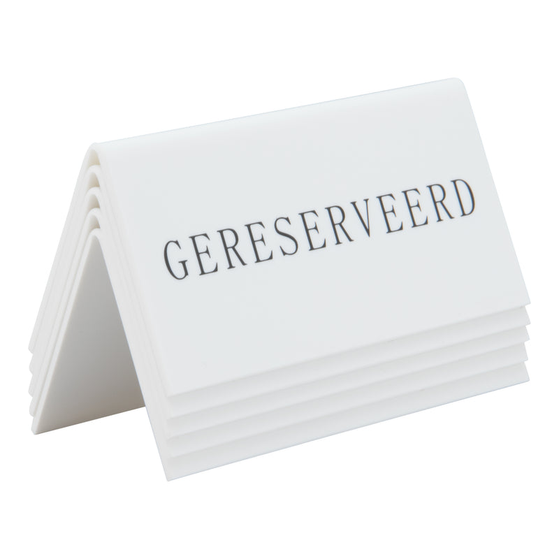 Load image into Gallery viewer, Securit Table Boards - Accessories Signs - White 5x10x4,5cm - Pack of 6
