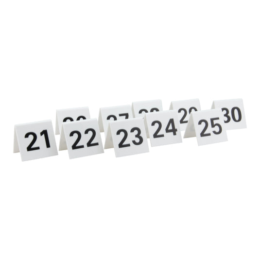Securit Table Boards - Accessories Signs - White 5,2x5,2x4,5cm - Pack of 6