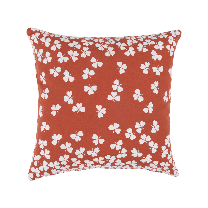 Load image into Gallery viewer, Fermob Trèfle Outdoor Cushion 44 x 44 cm – Red Ochre
