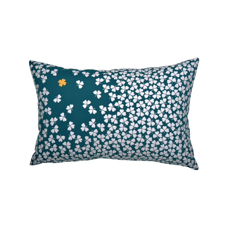 Load image into Gallery viewer, Fermob Trèfle Outdoor Cushion 68 x 44 cm – Duck Blue
