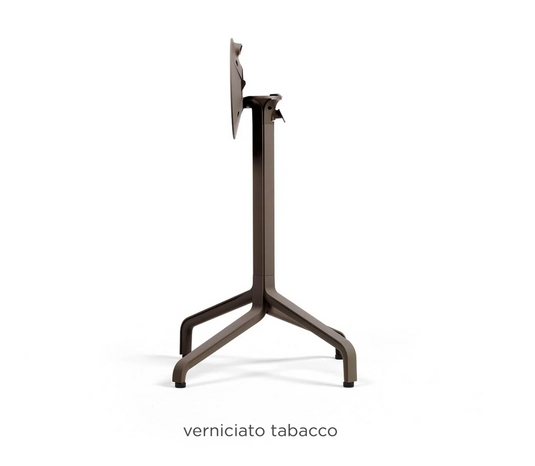 Nardi Frasca Mini Folding Table Base in Tabacco color, outdoor Nardi base table for compact and portable use.