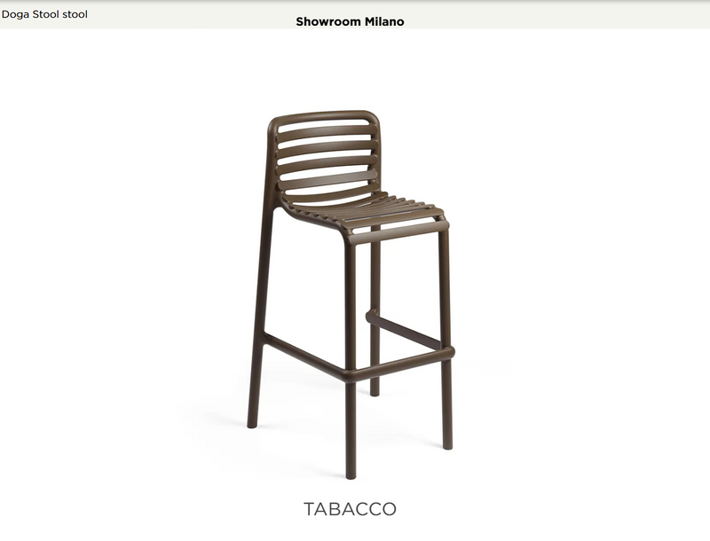 Load image into Gallery viewer, Nardi Doga high outdoor stool in tabacco color, 75cm height, suitable for patio or restaurant outdoor seating.
