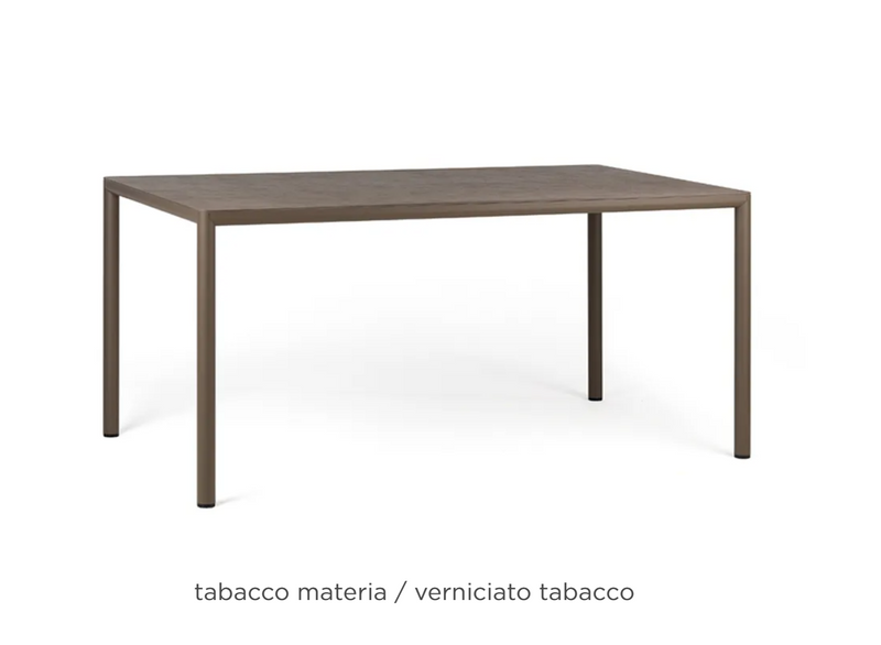 Load image into Gallery viewer, Nardi Piave outdoor table, 160x90 cm, with a tobacco finish, featuring a sturdy design for outdoor dining and gatherings.
