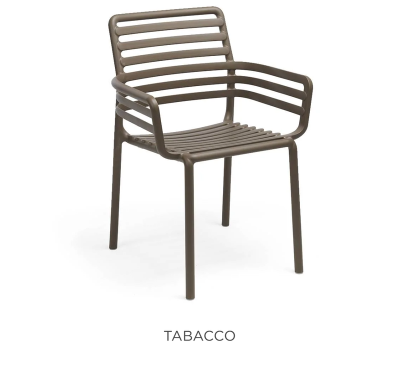 Load image into Gallery viewer, Nardi Doga outdoor armchair in tabacco color with sleek design, suitable for garden or patio seating.
