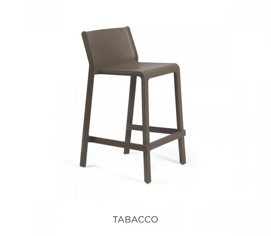 Nardi Trill Mini Stool in Tabacco color, outdoor mini counter stool made of durable weather-resistant material.