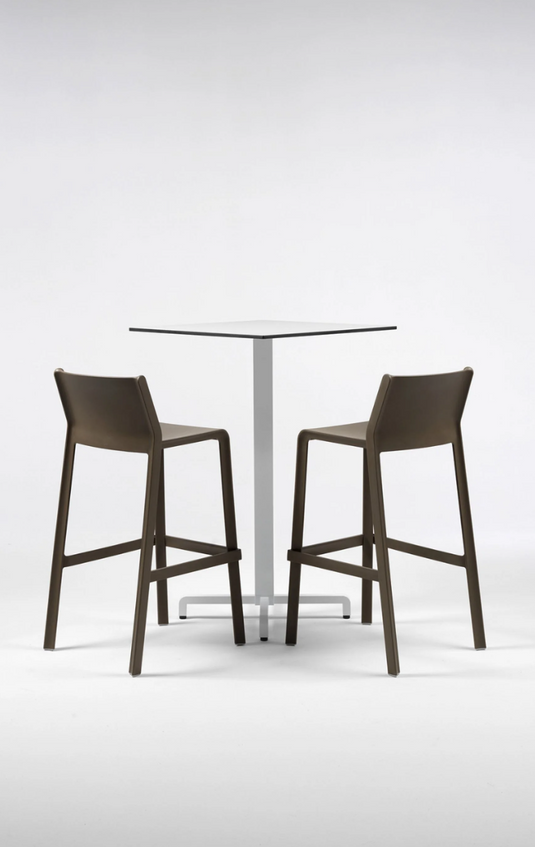 Nardi Trill Mini Stool in Tabacco color, outdoor mini counter stool made of durable weather-resistant material.
