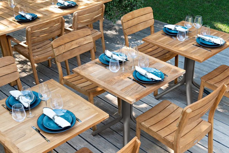 Load image into Gallery viewer, LODGE Teak Outdoor Chair - Custom Wood Designs LODGE Teak Outdoor Chair made from [material] –  [use_case] | Custom Wood Designs
