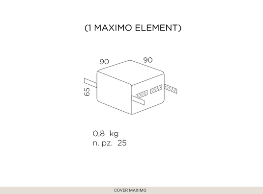 Nardi Maximo outdoor furniture cover for sofa, available in small, medium, large, protective weatherproof cover for garden furniture