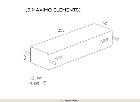Nardi Cover Maximo outdoor furniture cover in size small, waterproof fabric protecting a sofa from weather elements.