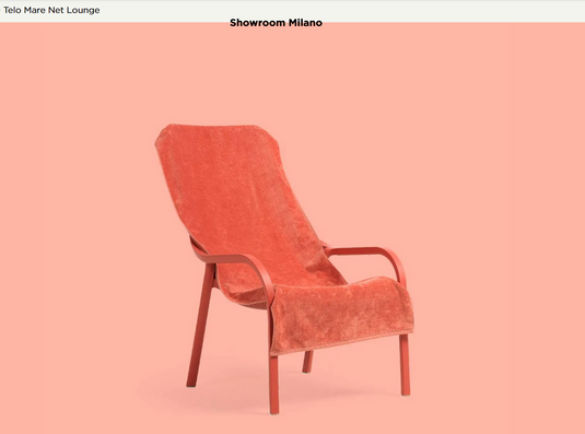 Nardi Net Lounge Beach Towel draped over patio furniture, featuring a breathable net design in vibrant colors.