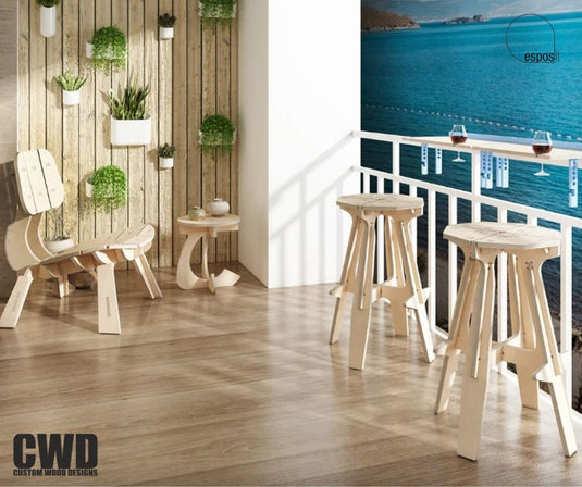 The Mill Bar Stool - Custom Wood Designs