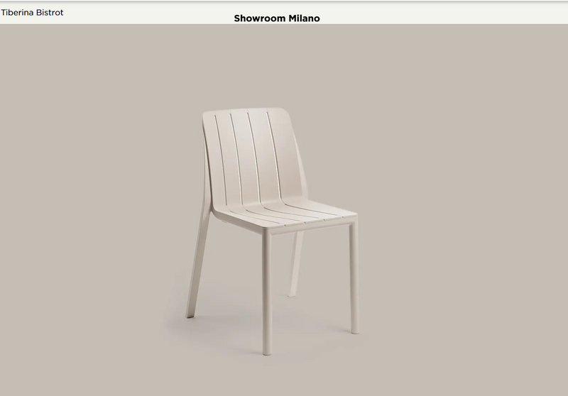Load image into Gallery viewer, Nardi Tiberina Bistrot stackable outdoor chair with woven seat and metal frame, ideal for garden or patio seating.
