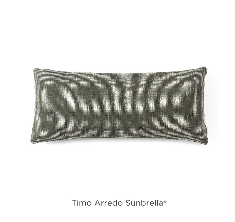 Load image into Gallery viewer, Maximo 70x30 outdoor cushion by Custom Wood Designs, Sunbrella fabric, rectangular outdoor pillow for hospitality seating.
