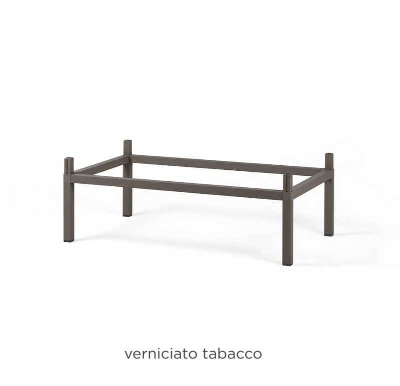 Load image into Gallery viewer, Nardi Cube 120x70 height extension kit for tobacco-colored modular furniture, showing the extension components and setup details.
