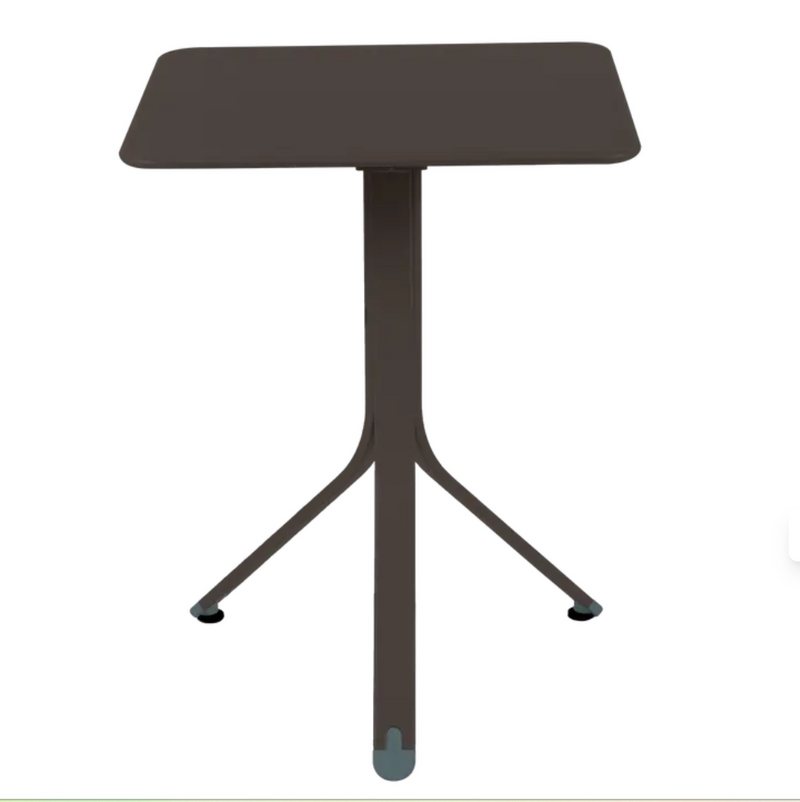 Load image into Gallery viewer, Fermob Rest'O folding outdoor table in metal, 57x57cm, featuring a sleek design, suitable for patio or garden use.
