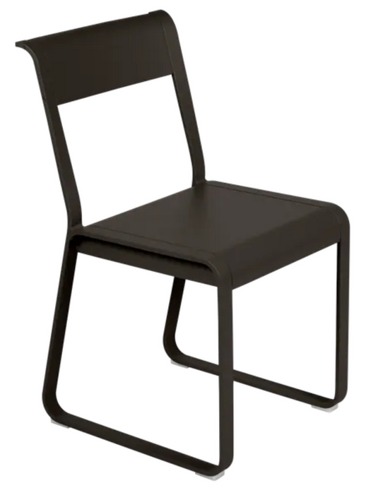 Fermob Bellevie V2 metal chair with a sleek design, outdoor furniture made of durable metal in a modern style.