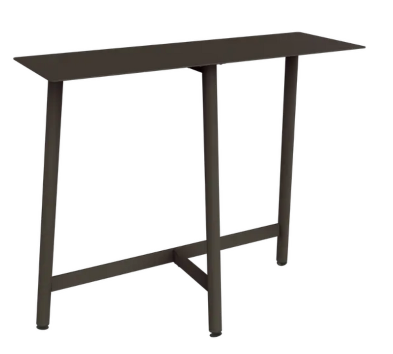 Load image into Gallery viewer, Fermob Bolder Counter bar table with metal surface in vibrant color, suitable for shop, restaurant, or garden settings.
