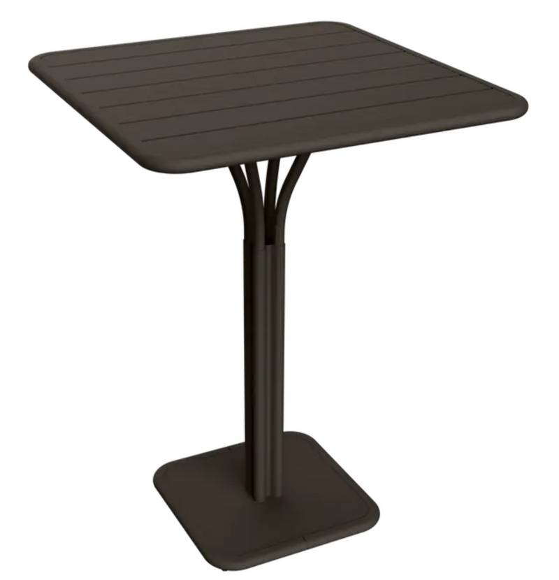 Load image into Gallery viewer, Fermob Luxembourg high pedestal metal table, 80x80 cm, outdoor furniture with a modern design, suitable for patio or garden use.
