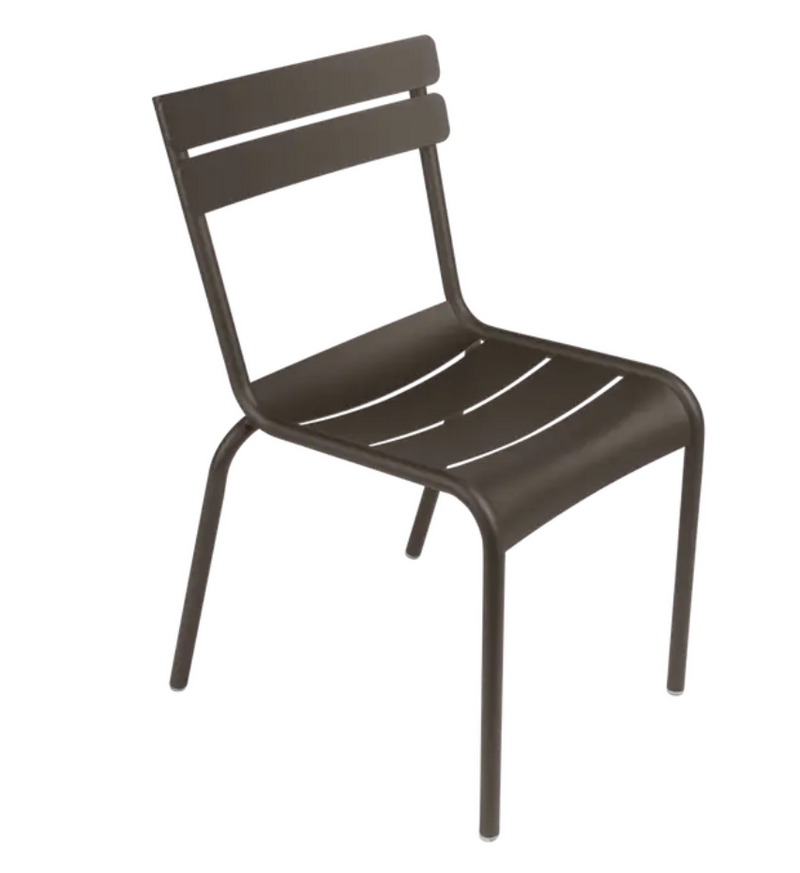 Load image into Gallery viewer, Fermob Luxembourg armchair, metal stackable chair with a modern design, ideal for indoor or outdoor seating.
