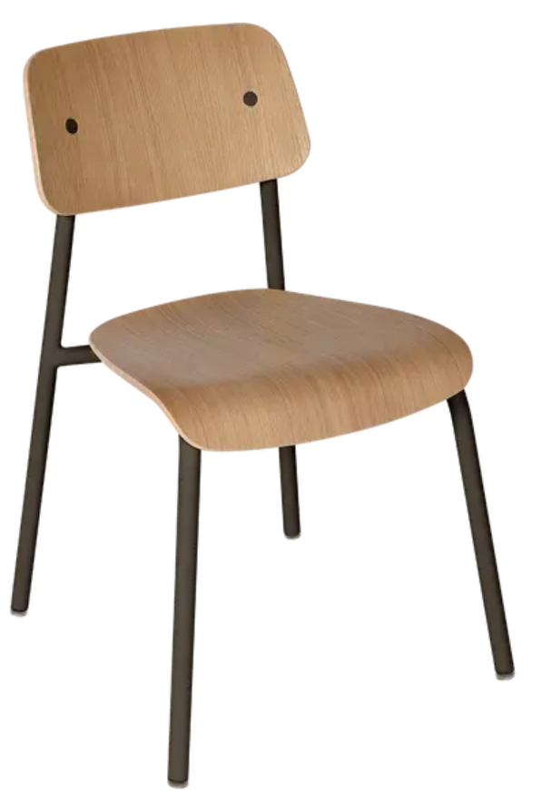 Load image into Gallery viewer, Fermob Studie Oak Chair with light wooden finish, sleek design suitable for office, restaurant, or home settings.
