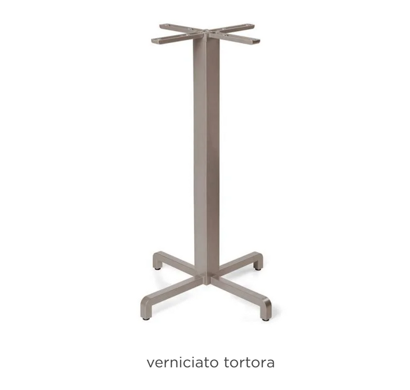 Load image into Gallery viewer, Nardi Base Fiore high table leg in tortora finish, designed for outdoor restaurant tables, sturdy and stylish for outdoor dining.
