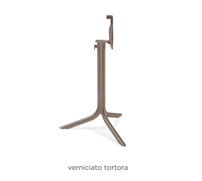 Load image into Gallery viewer, Nardi Base Flute folding table leg in tortora color, designed for restaurant and hotel seaside tables, showcasing its sleek, sturdy structure.
