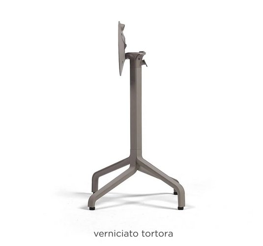 Nardi Base Frasca Mini Folding Table base in tortora color, designed for outdoor Nardi NardiBase Frasca table.