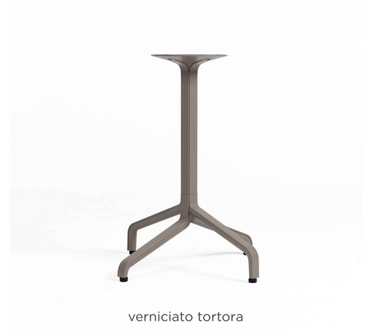 Nardi Frasca Mini Fix table base in tortora color, designed for outdoor patio furniture, shown with a table top.