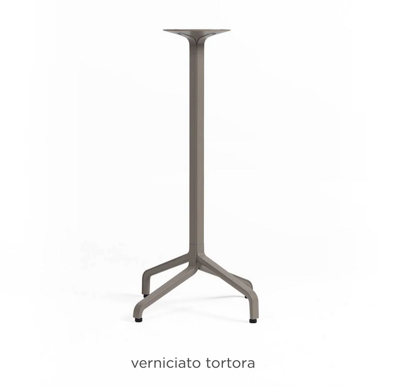 Load image into Gallery viewer, Nardi Base Frasca High Fix Table base in tortora color, sturdy metal construction for Nardi table support.
