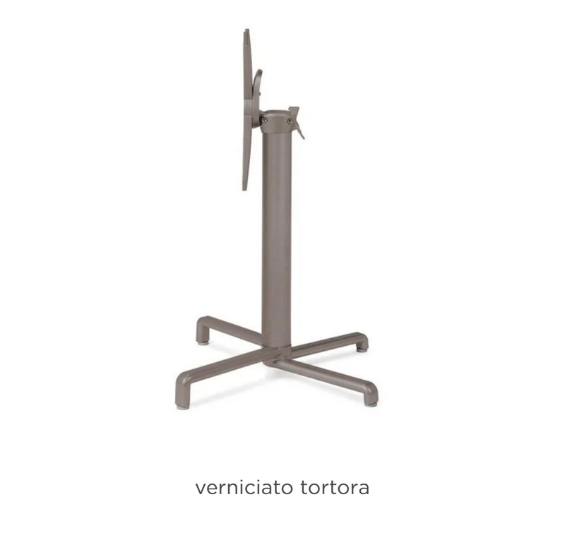 Load image into Gallery viewer, Nardi Nardi Base Scudo foldable table leg in tortora color, designed for Nardi base tables, shown on hotel furniture.
