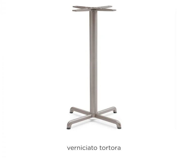 Load image into Gallery viewer, Nardi Base Calice ALU high table leg in tortora color, designed for Nardi hotel tables, featuring sleek aluminum construction.
