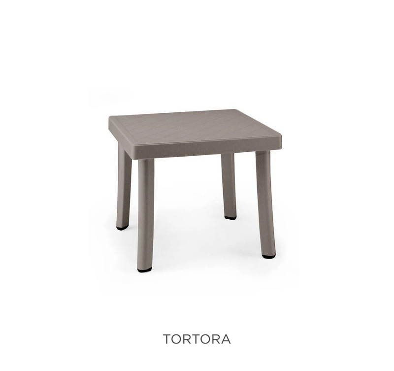 Load image into Gallery viewer, Outdoor Nardi Rodi Low Table in tortora color, featuring a sleek, modern design perfect for outdoor spaces.
