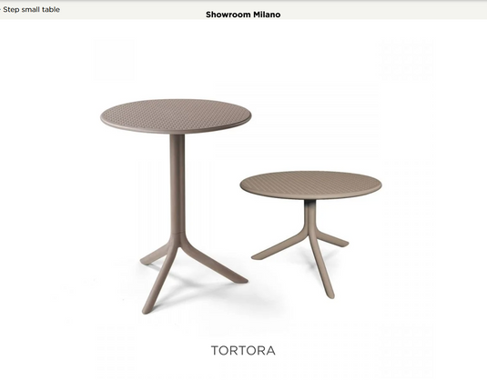 Nardi outdoor wooden dining table by Custom Wood Designs, low and expandable, suitable for garden or patio setting.