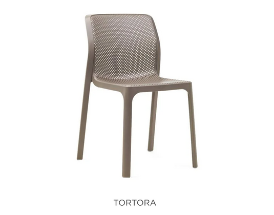 Nardi Bit outdoor chair in tortora color with sleek, modern design, ideal for patio or garden outdoor seating.
