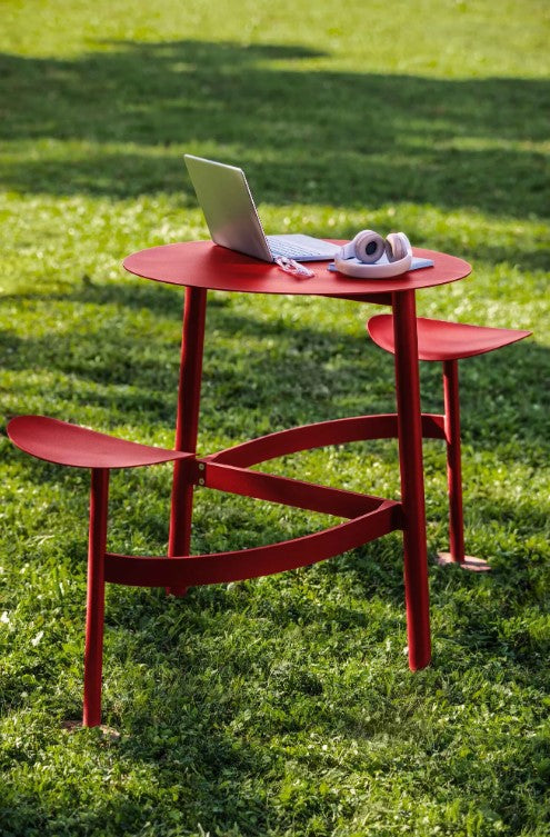 BOLDER 2-Seater Modular Round Outdoor Table with Integrated Seating