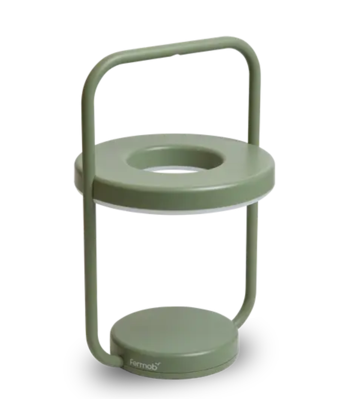 Load image into Gallery viewer, Fermob ULLI Monochrome outdoor lamp, 30 cm tall, with a sleek black design, ideal for outdoor lighting and ambiance.
