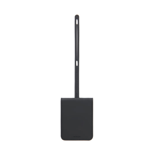 Vinga Baltimore RCS luggage tag with finder attachment, designed for phones and tablets, featuring a durable plastic body and adjustable strap.