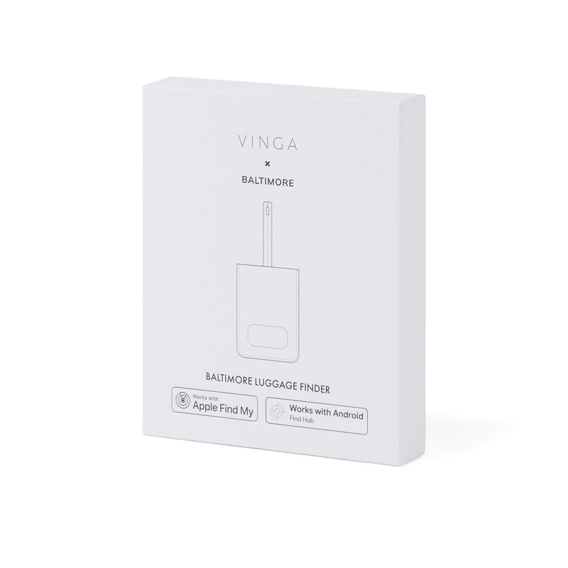 Load image into Gallery viewer, Vinga Baltimore RCS luggage tag with finder, durable phone and tablet accessory, featuring a sleek design and secure ID window.
