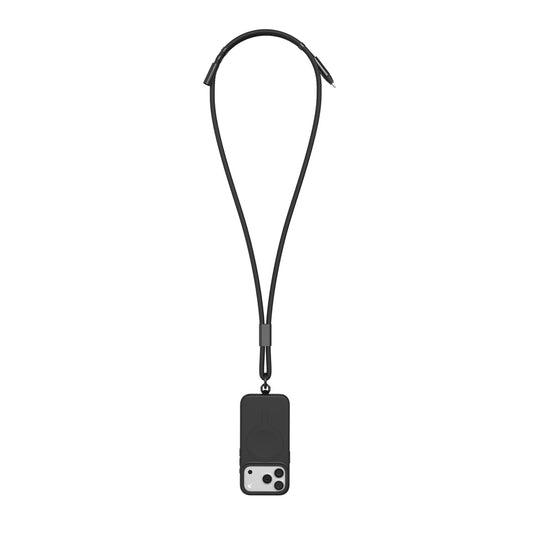 Vinga Baltimore RCS phone cord with charging cable for phones and tablets, black accessory with USB connector and cable.