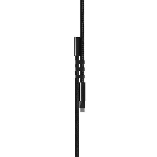 Vinga Baltimore RCS phone cord with charging cable for phones and tablets, black with connector ends, durable accessory.