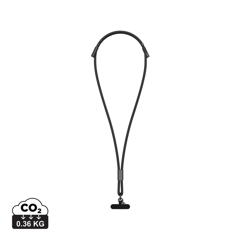 Load image into Gallery viewer, Vinga Baltimore RCS phone cord with charging cable for phones and tablets, black and white cable with connector ends
