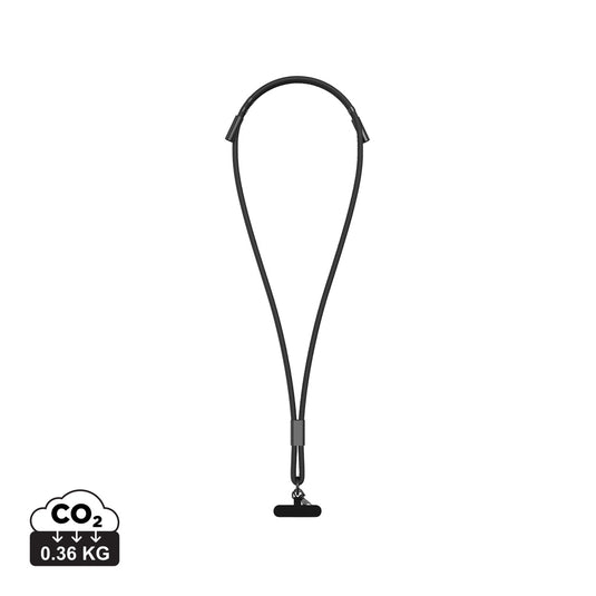 Vinga Baltimore RCS phone cord with charging cable for phones and tablets, black and white cable with connector ends