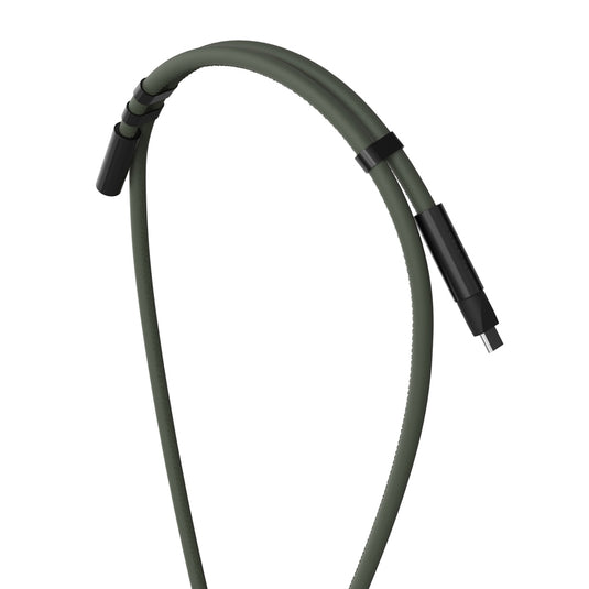 Vinga Baltimore RCS phone cord with charging cable for phone and tablet accessories, black braided design