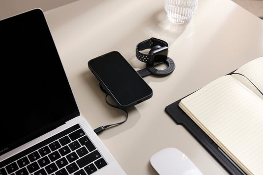 Vinga Baltimore RCS 2-in-1 Wireless Travel Charger for phone and tablet with 15W fast charging functionality.