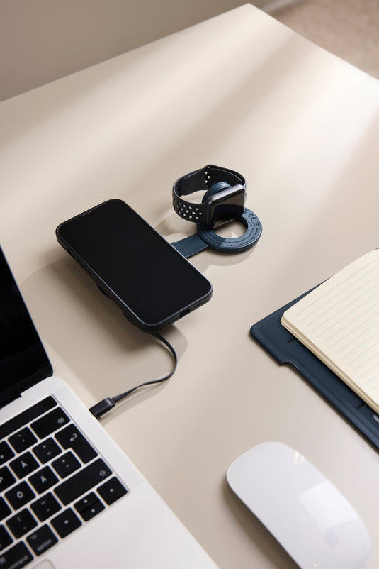 Vinga Baltimore RCS 2-in-1 wireless travel charger for phones and tablets, 15W, compact phone and tablet accessory with charging ports.