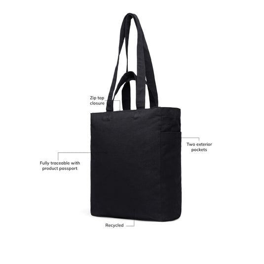 Hil AWARE™ recycled canvas zip tote