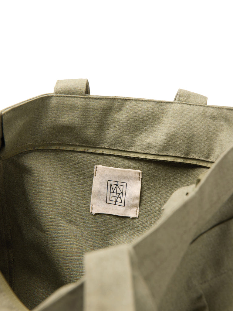Load image into Gallery viewer, Hil AWARE™ recycled canvas zip tote
