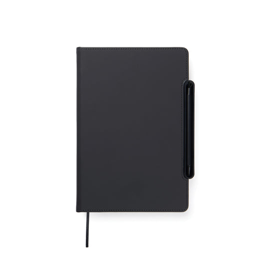 Vinga Baltimore RCS 4-in-1 refillable notebook with black cover and multiple pages for writing and organization.