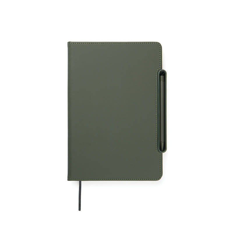 Load image into Gallery viewer, Vinga Baltimore RCS 4-in-1 refillable notebook with black cover and multiple paper pages, portable portfolio and writing journal.
