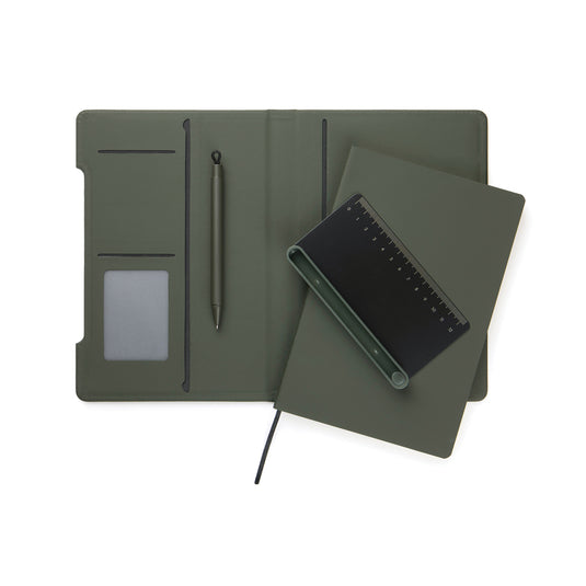 Vinga Baltimore RCS 4-in-1 refillable notebook with black cover and multiple pages, designed for writing and organization.